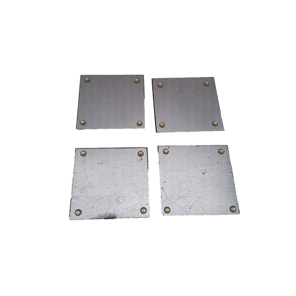 Pier 1 Imports Square Coasters Sous-Verres Foil butterfly firefly Bee Set of 4 - Picture 6 of 6